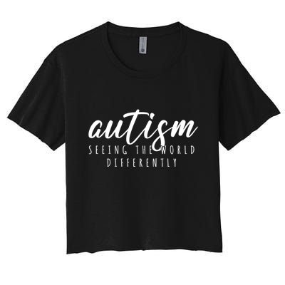 Autism Seeing The World Differently Crop Top