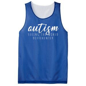 Autism Seeing The World Differently Mesh Reversible Basketball Jersey Tank