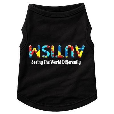 Autism Seeing The World Differently Upside Autism Awareness Doggie Tank