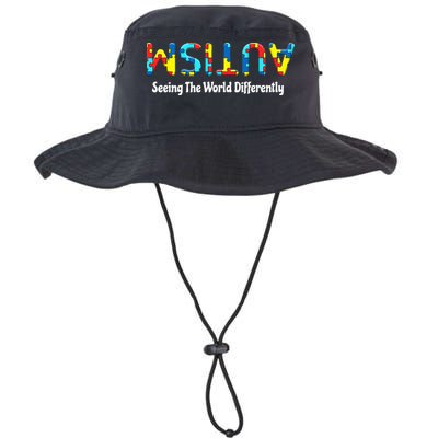Autism Seeing The World Differently Upside Autism Awareness Bucket Hat