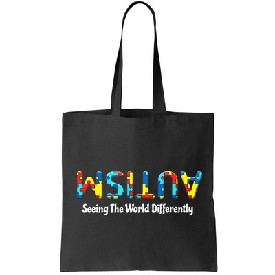 Autism Seeing The World Differently Upside Autism Awareness Bag