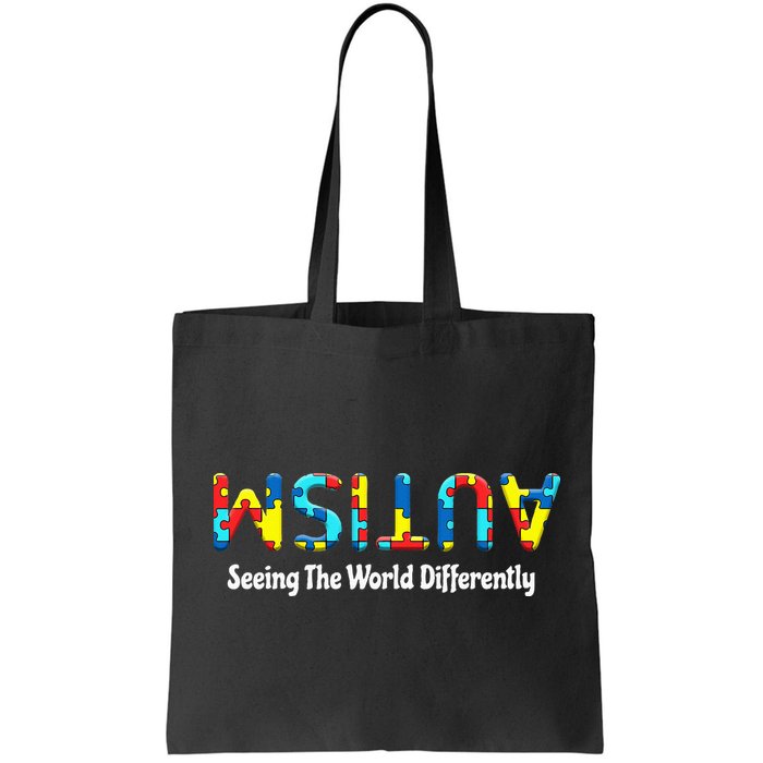 Autism Seeing The World Differently Upside Autism Awareness Bag