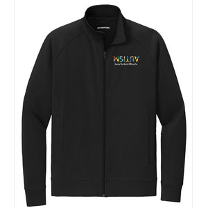 Autism Seeing The World Differently Upside Autism Awareness Stretch Full-Zip Cadet Jacket