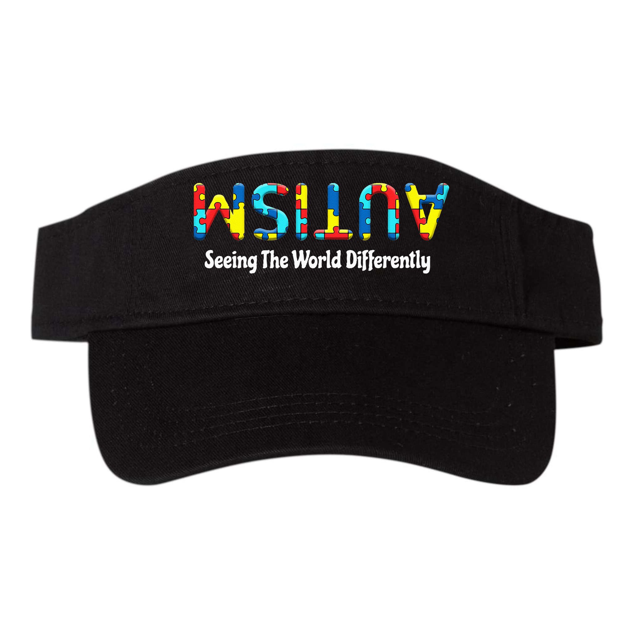Autism Seeing The World Differently Upside Autism Awareness Visor