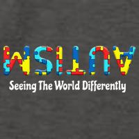 Autism Seeing The World Differently Upside Autism Awareness Vector Backpack