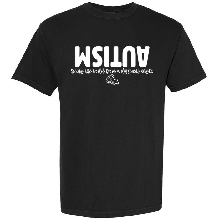 Autism Seeing The World From A Different Angle Garment-Dyed Heavyweight T-Shirt