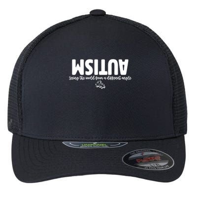 Autism Seeing The World From A Different Angle Flexfit Unipanel Trucker Cap