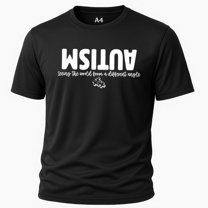 Autism Seeing The World From A Different Angle Cooling Performance Crew T-Shirt