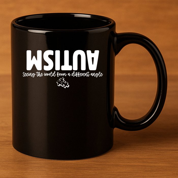 Autism Seeing The World From A Different Angle 11oz C Handle Ceramic Mug