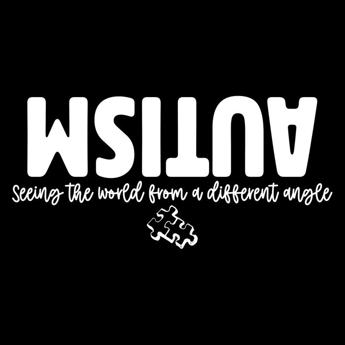 Autism Seeing The World From A Different Angle Flat Bill Trucker Hat