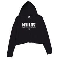 Autism Seeing The World From A Different Angle Crop Fleece Hoodie