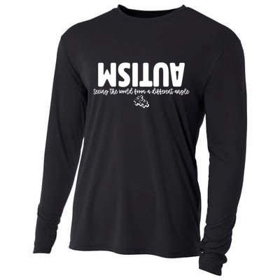 Autism Seeing The World From A Different Angle Cooling Performance Long Sleeve Crew