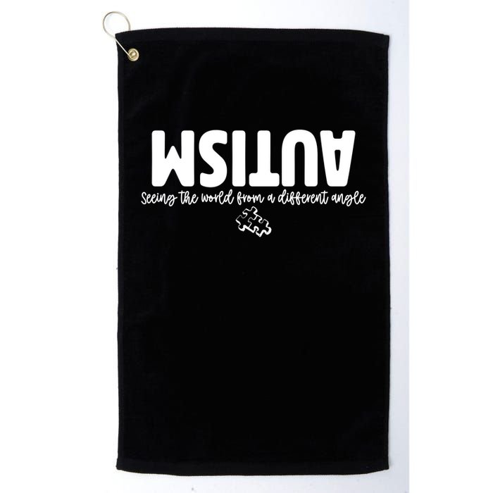 Autism Seeing The World From A Different Angle Golf Towel