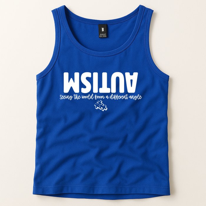 Autism Seeing The World From A Different Angle Tank Top