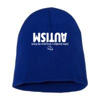 Autism Seeing The World From A Different Angle Short Acrylic Beanie