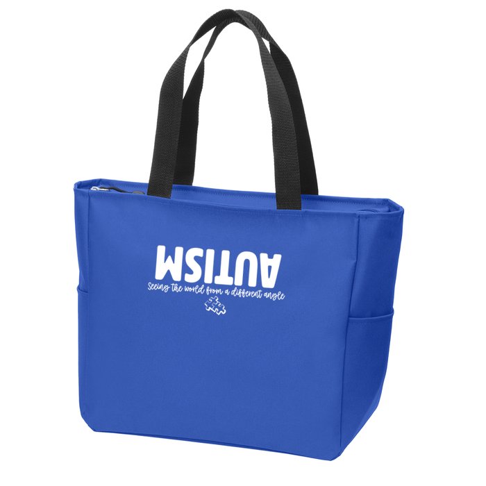 Autism Seeing The World From A Different Angle Zip Tote Bag