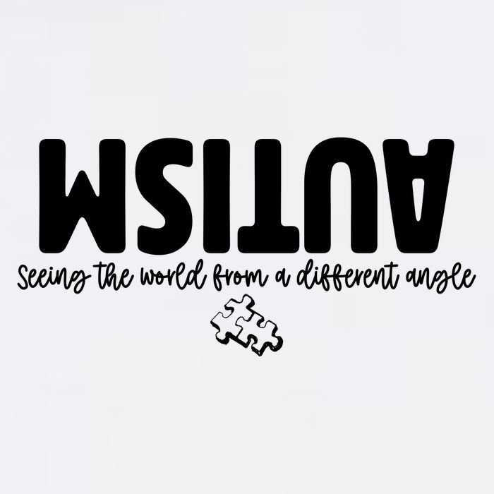 Autism Seeing The World From A Different Angle Garment-Dyed Sweatshirt