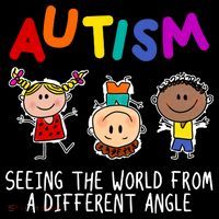 Autism Seeing The World From A Different Angle Cartoon Flexfit Unipanel Trucker Cap