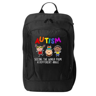 Autism Seeing The World From A Different Angle Cartoon City Backpack