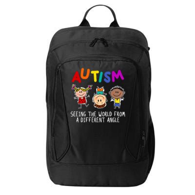 Autism Seeing The World From A Different Angle Cartoon City Backpack