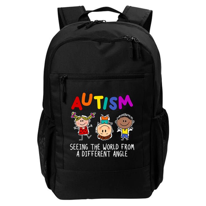 Autism Seeing The World From A Different Angle Cartoon Backpack