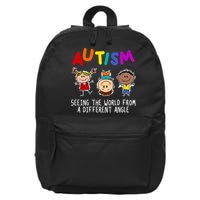 Autism Seeing The World From A Different Angle Cartoon 16 in Basic Backpack