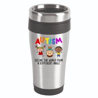 Autism Seeing The World From A Different Angle Cartoon 16oz Travel Tumbler