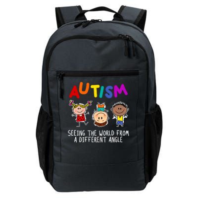 Autism Seeing The World From A Different Angle Cartoon Daily Commute Backpack