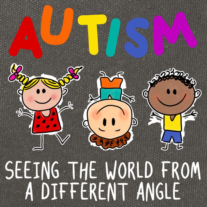 Autism Seeing The World From A Different Angle Cartoon Cotton Canvas Backpack