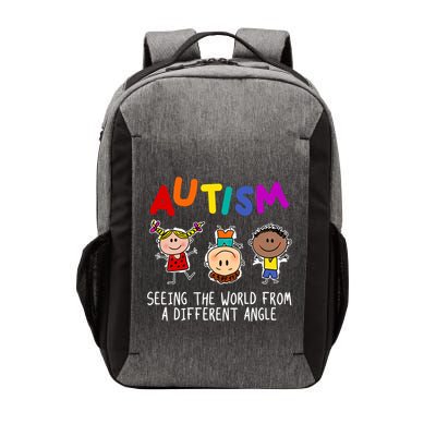 Autism Seeing The World From A Different Angle Cartoon Vector Backpack