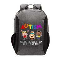 Autism Seeing The World From A Different Angle Cartoon Vector Backpack