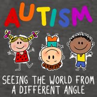 Autism Seeing The World From A Different Angle Cartoon Vector Backpack