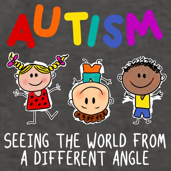 Autism Seeing The World From A Different Angle Cartoon Vector Backpack