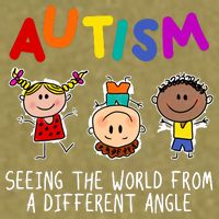 Autism Seeing The World From A Different Angle Cartoon Garment-Dyed Women's Muscle Tee