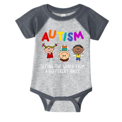 Autism Seeing The World From A Different Angle Cartoon Infant Baby Jersey Bodysuit