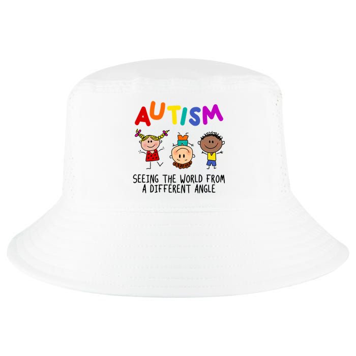 Autism Seeing The World From A Different Angle Cartoon Cool Comfort Performance Bucket Hat