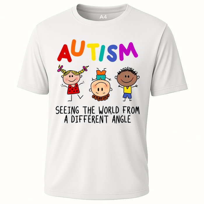 Autism Seeing The World From A Different Angle Cartoon Performance Shirt