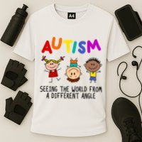 Autism Seeing The World From A Different Angle Cartoon Performance Shirt