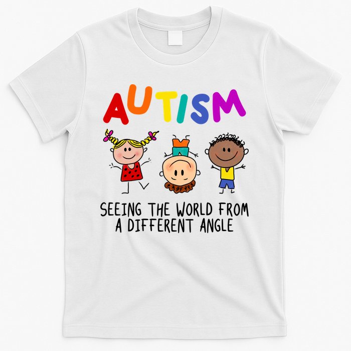 Autism Seeing The World From A Different Angle Cartoon T-Shirt