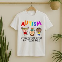 Autism Seeing The World From A Different Angle Cartoon T-Shirt