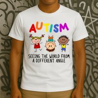 Autism Seeing The World From A Different Angle Cartoon T-Shirt