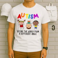 Autism Seeing The World From A Different Angle Cartoon T-Shirt