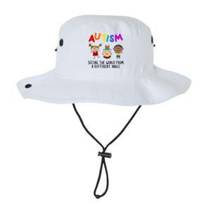 Autism Seeing The World From A Different Angle Cartoon Legacy Cool Fit Booney Bucket Hat