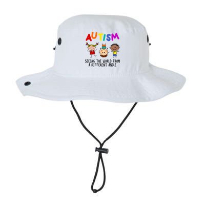 Autism Seeing The World From A Different Angle Cartoon Legacy Cool Fit Booney Bucket Hat