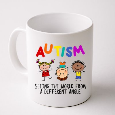Autism Seeing The World From A Different Angle Cartoon Mug