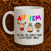 Autism Seeing The World From A Different Angle Cartoon Mug