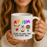 Autism Seeing The World From A Different Angle Cartoon Mug