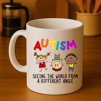 Autism Seeing The World From A Different Angle Cartoon Mug
