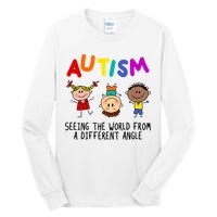 Autism Seeing The World From A Different Angle Cartoon Tall Long Sleeve T-Shirt