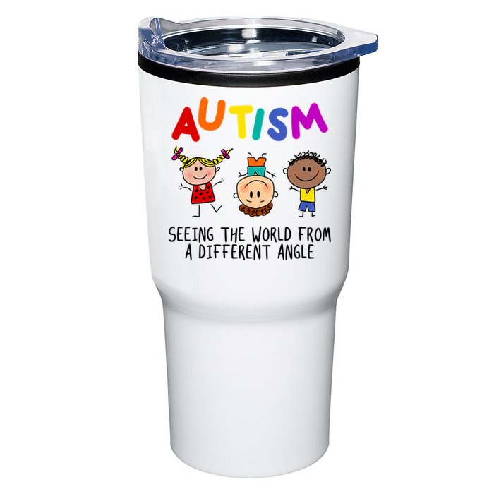 Autism Seeing The World From A Different Angle Cartoon Tumbler